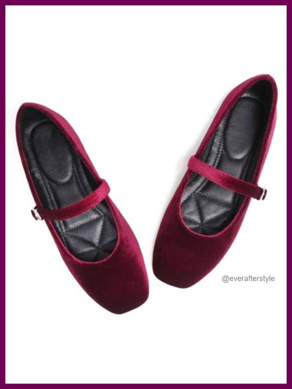 Mary Jane Flats Square Toe Ankle Strap Slip On Comfortable Ballet Flats